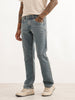 Washed Straight Fit Denim Jeans | Light Blue