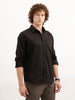 Solid Regular Fit Full Sleeve Shirt | Black