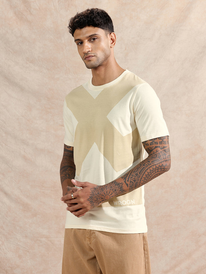 Tonal Logo Slim Fit T-Shirt | Beige