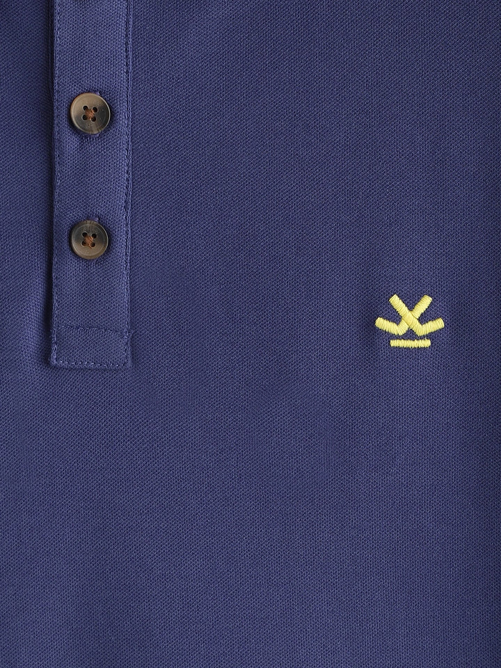 Cotton Blend Polo T-Shirt | Purple