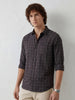 Regular Fit Checkered Shirt | Purple