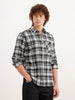 Slim Fit Textured Shirt  | Black