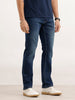 Faded Straight Fit Denim Jeans  | Blue