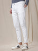 White Cropped Basic Jeans