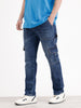 Relaxed Fit Denim Cargo | Dark Blue