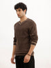 Classic Tipping Knitted Sweater | Brown