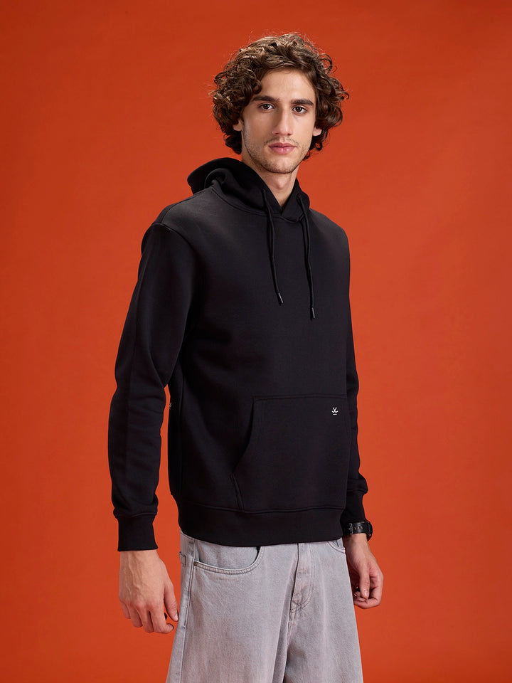 Men's Comfot Fit Graphic Print Hoodie  |  Black