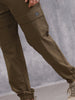 Solid Straight Fit Jogger | Brown