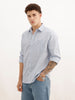 Regular Fit Full Sleeve Checkered Shirt | Light Blue | WWSH0724MAZ