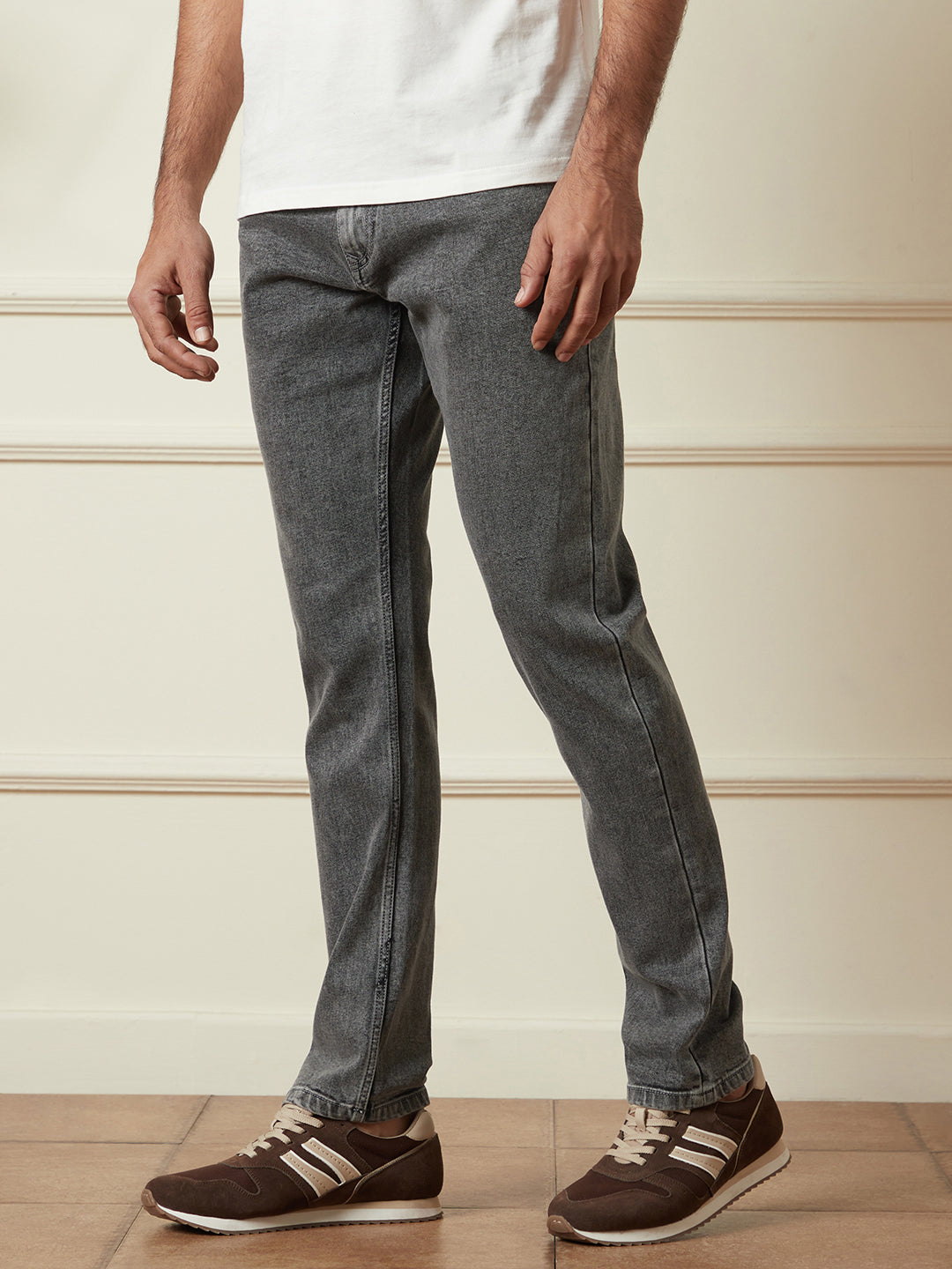 Charcoal Washed Slim Fit Jeans