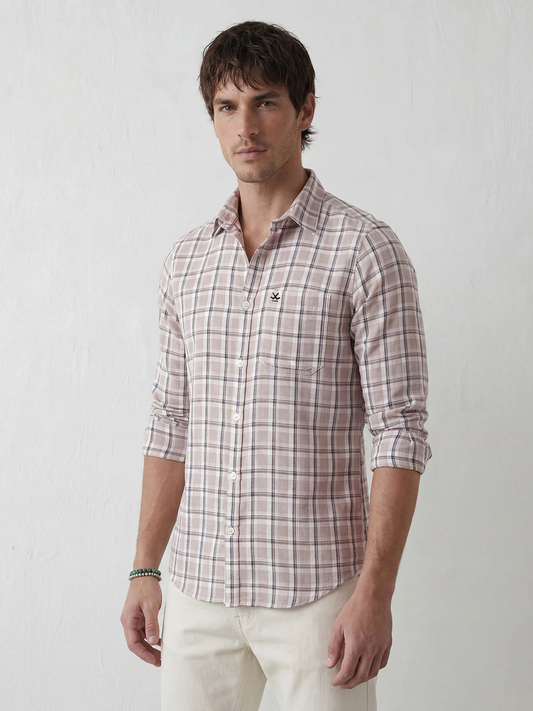 Classic Checkered Full Sleeve Shirt | Brown