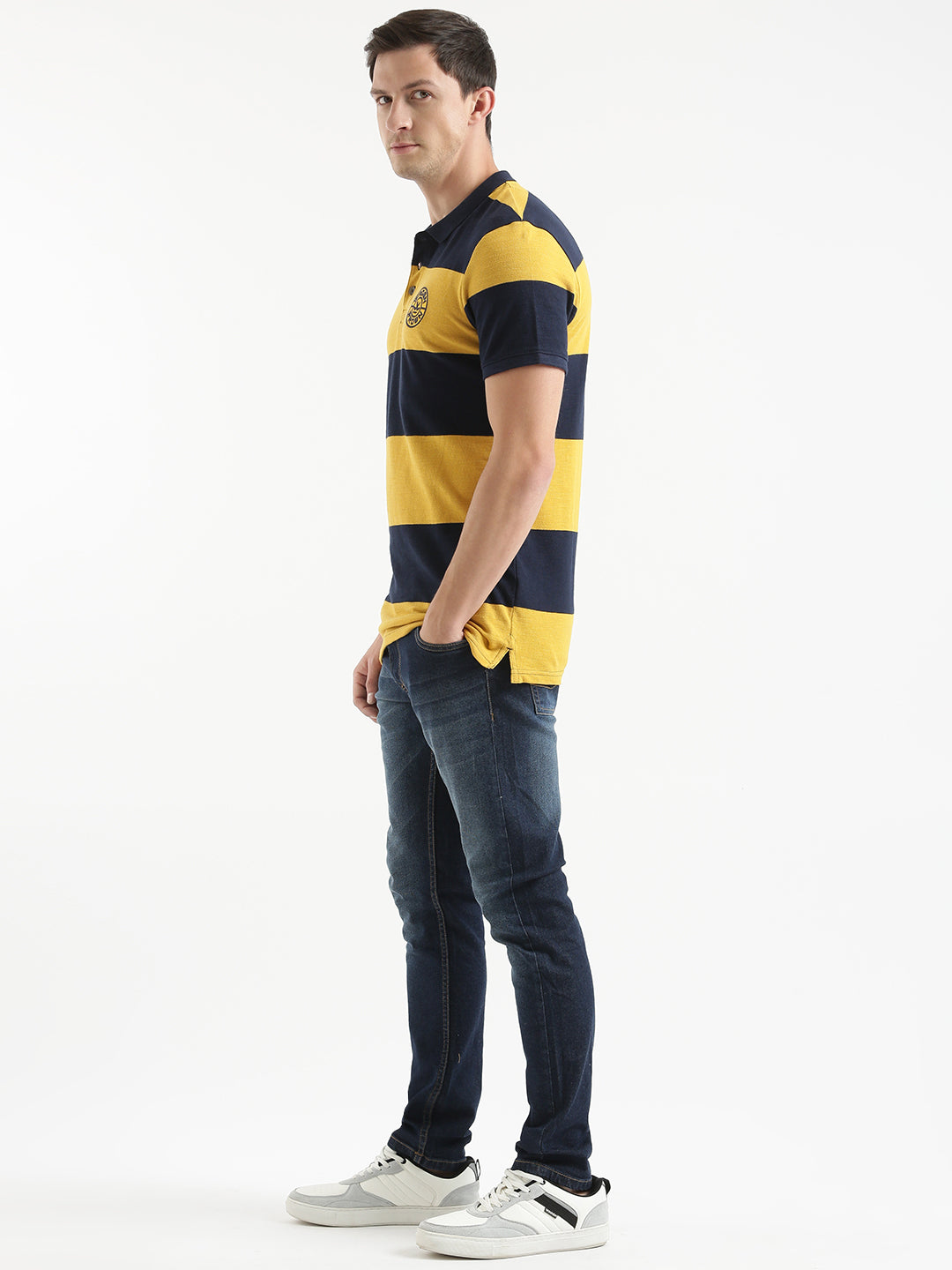 Striped Blocks Polo T-shirt