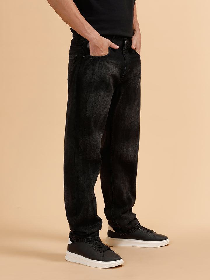 Heavy Fade Anti Fit Jeans | Black