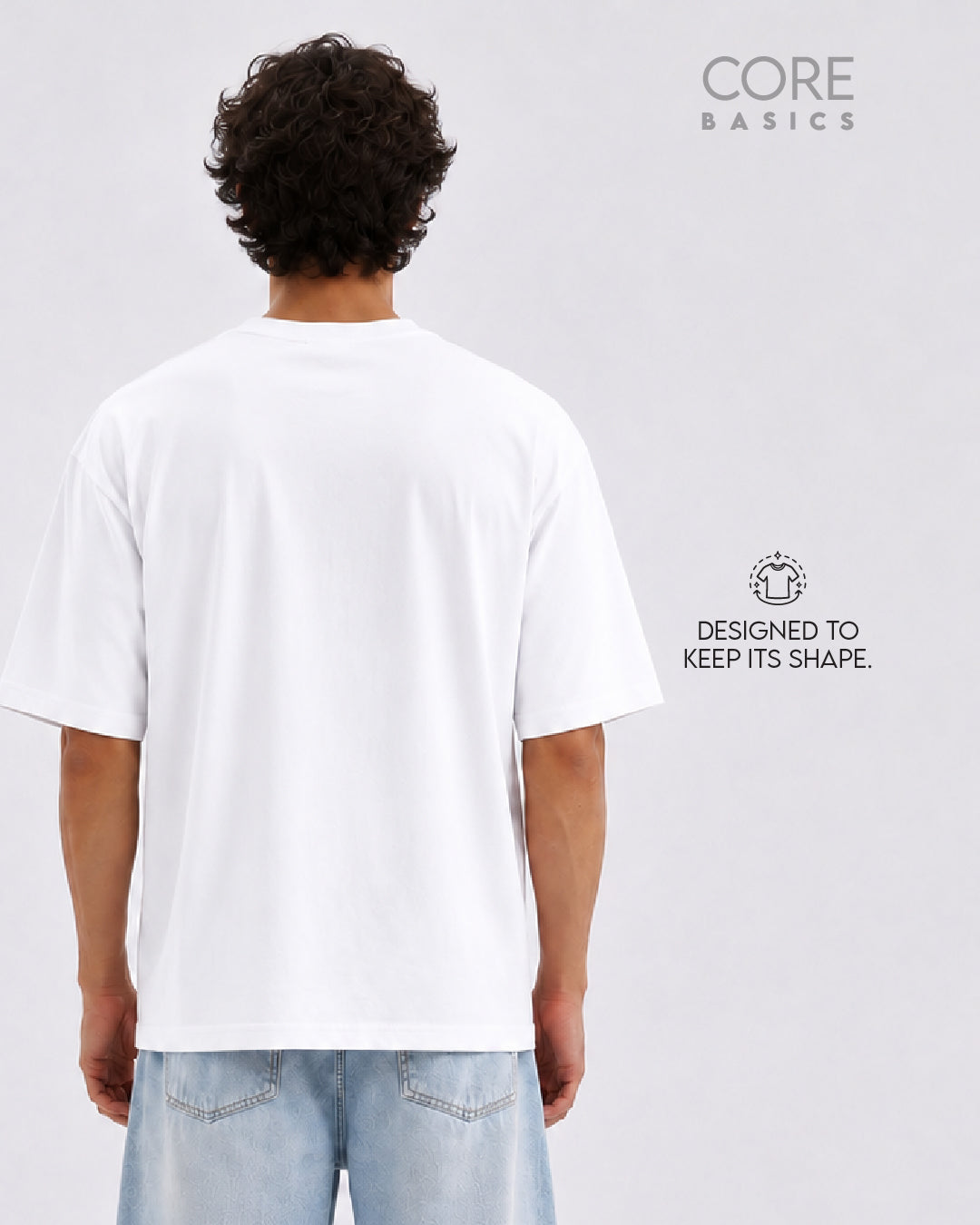 Core Basics Oversized Fit T-Shirt | Essential | White | WTS01HSSL1309W