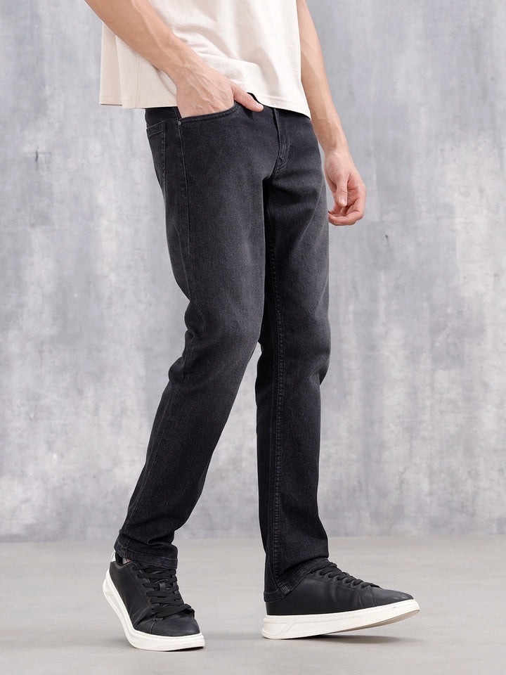 Classic Straight Leg Casual Jeans | Dark Grey