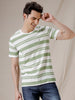 Reverse Print Striped T-Shirt