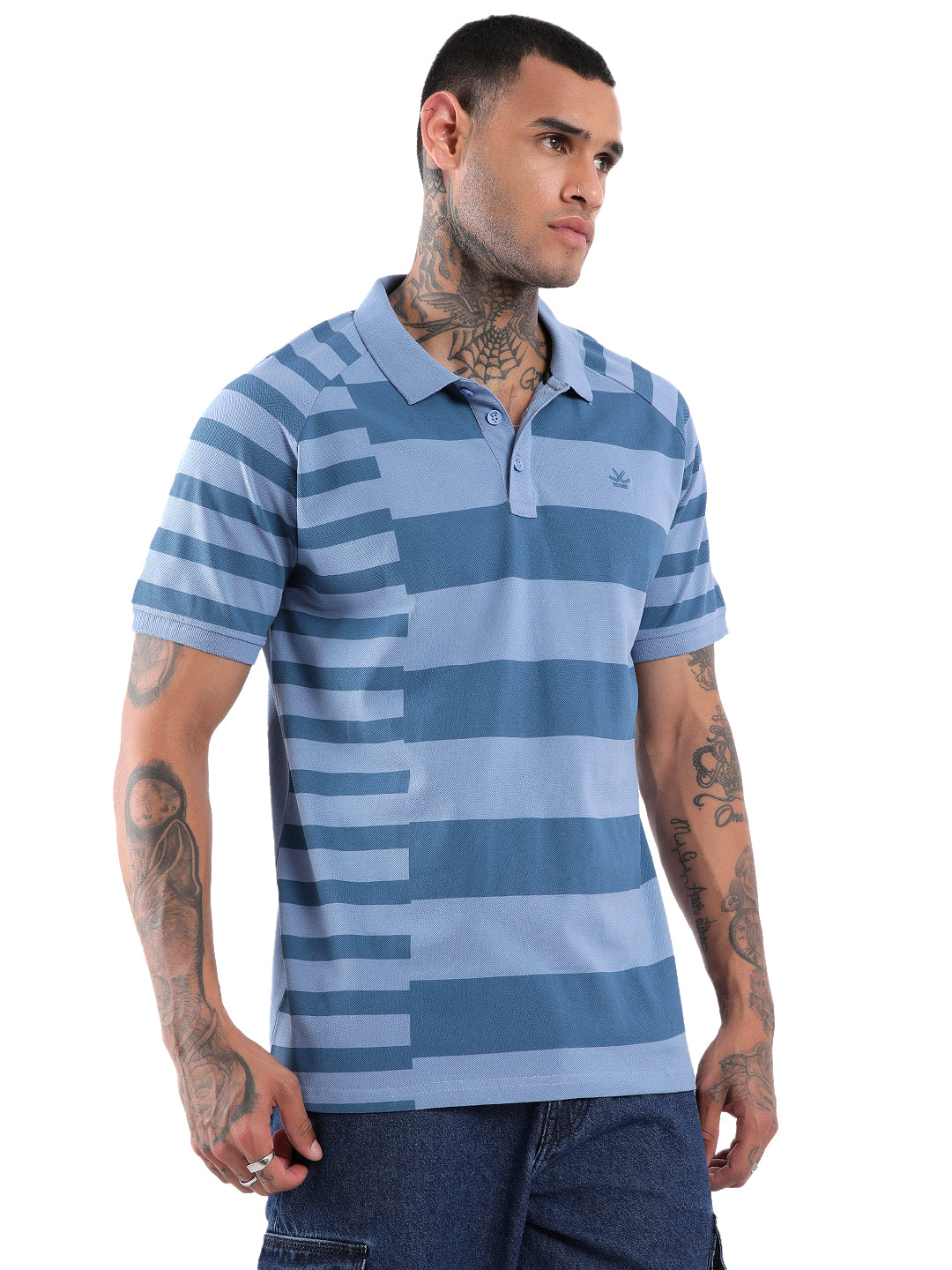 Blended Stripes Blue T-Shirt