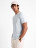 Solid Slim Fit Textured T-Shirt | Blue