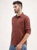 Regular Fit Checkered Shirt | Brown