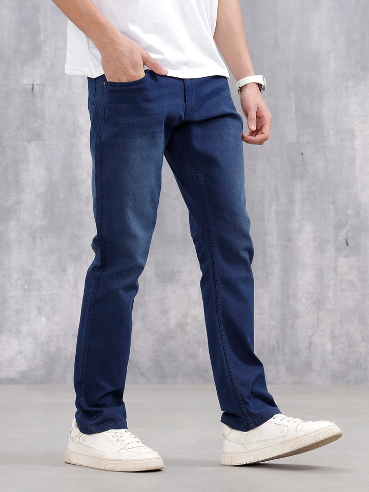 Men's Casual Straight Fit Jeans | Dark Stone