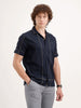 Resort Collar Slim Fit Shirt | Navy Blue