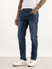 Washed Slim Fit Denim Jeans | Dark Blue