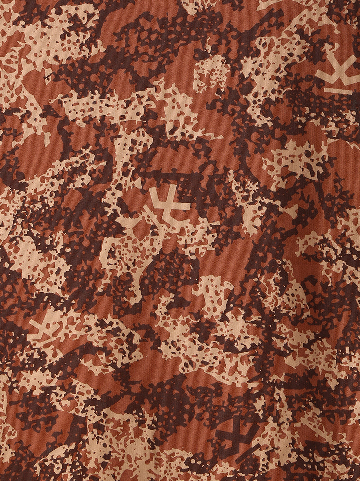 Abstract Oversized AOP T-Shirt | Rust