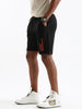 Printed Comfort Black Shorts