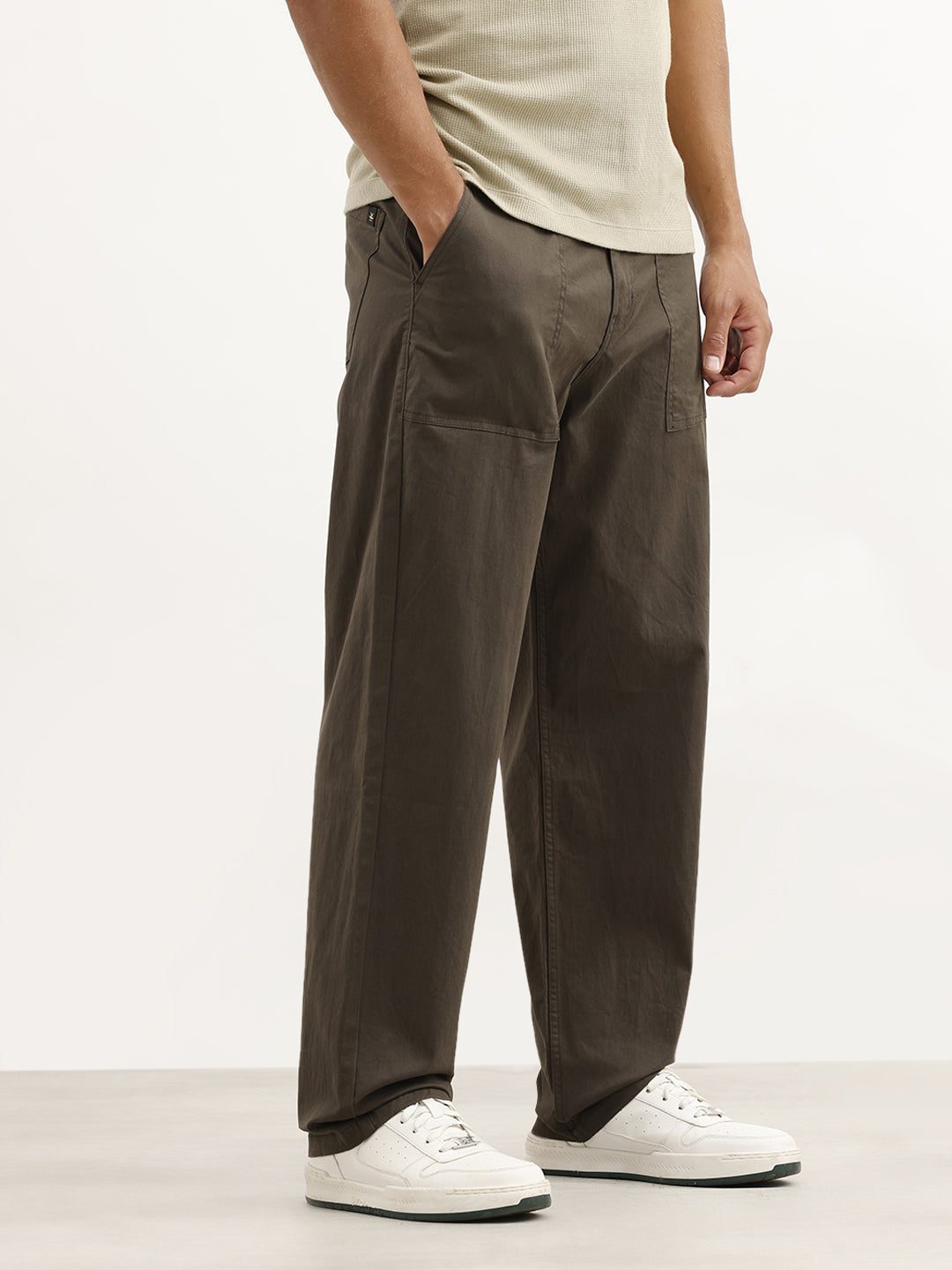 Solid Loose Fit Trouser | Grey