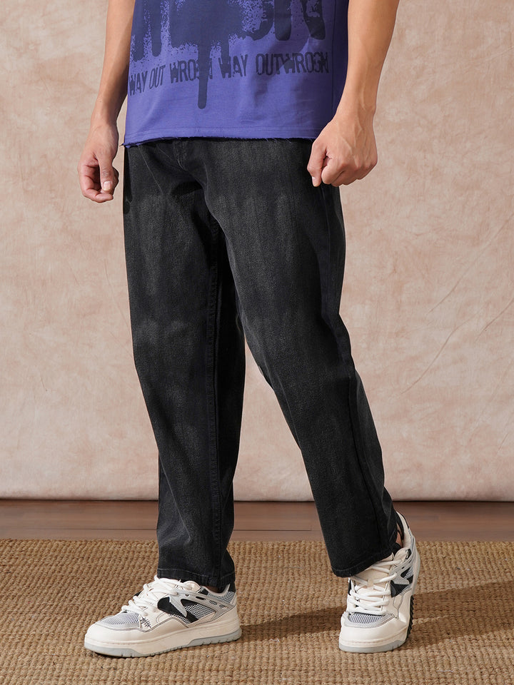 Heavy Fade Loose Fit Jeans | Black