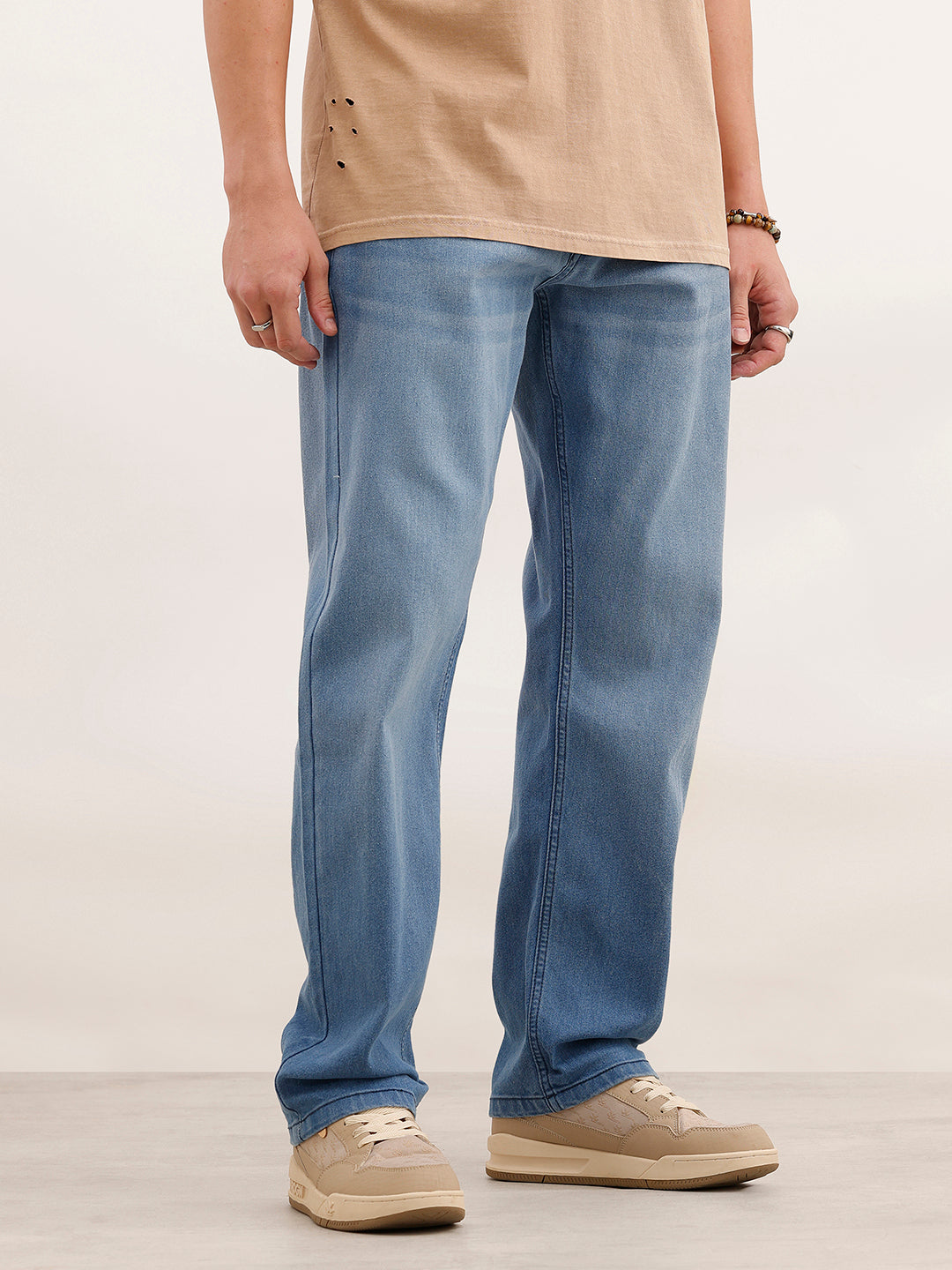 Anti Fit Faded Denim Jeans | Light Blue