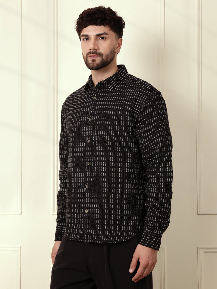 Casual Regular Fit Shacket | Black