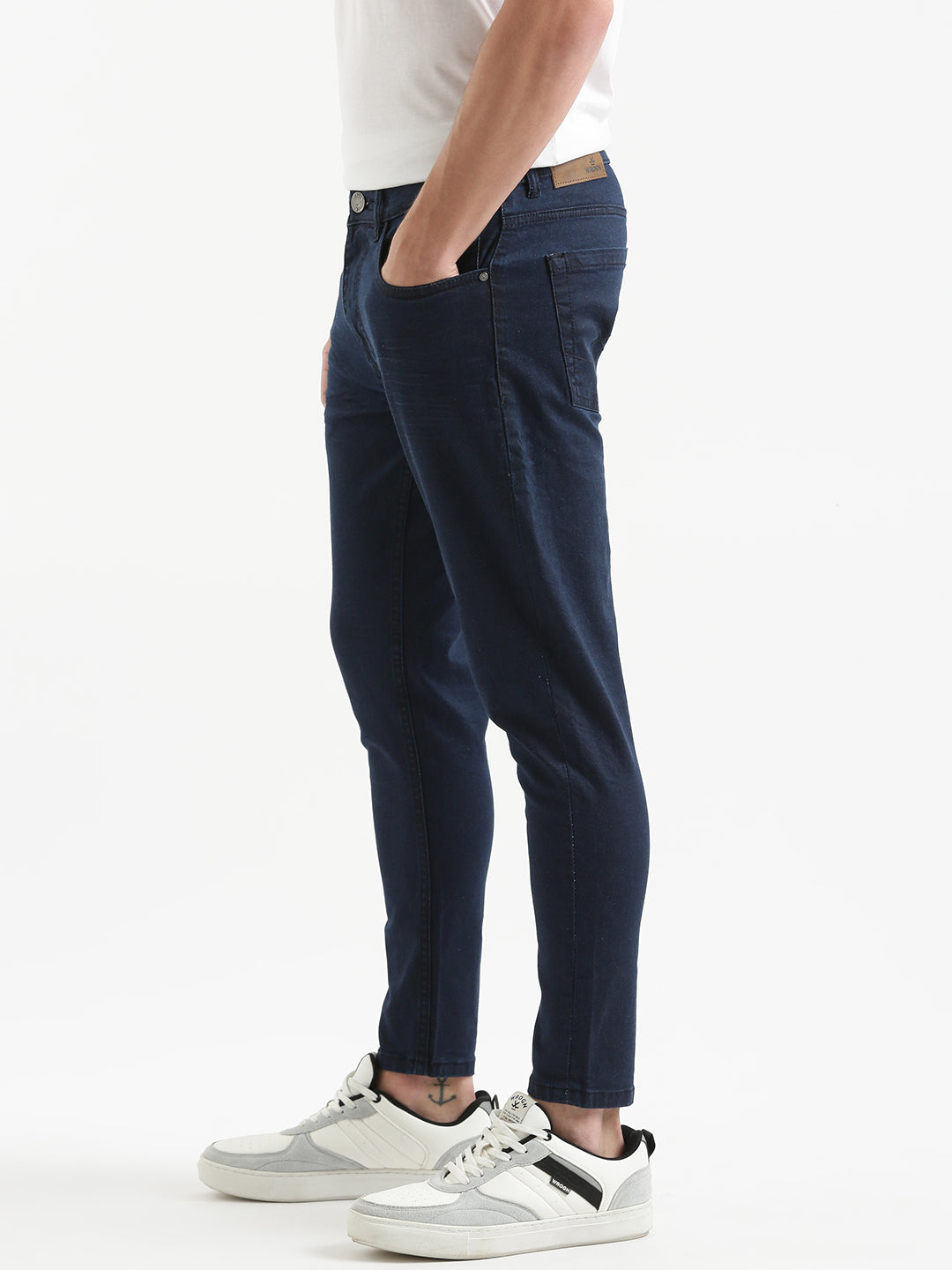Basic Fuse Navy Blue Slim Fit Jeans