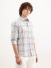 Slim Fit Checkered Shirt  | Grey
