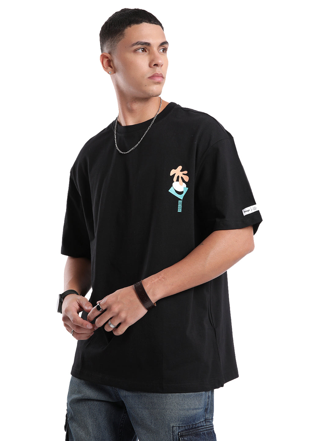 Premium Black Back Printed T-Shirt