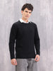 Round Neck Comfort Fit Pullover | Black