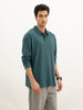 Solid Full Sleeve Polo T-Shirt | Green