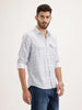 Regular Fit Double Pocket Full Sleeve Shirt | Light Blue