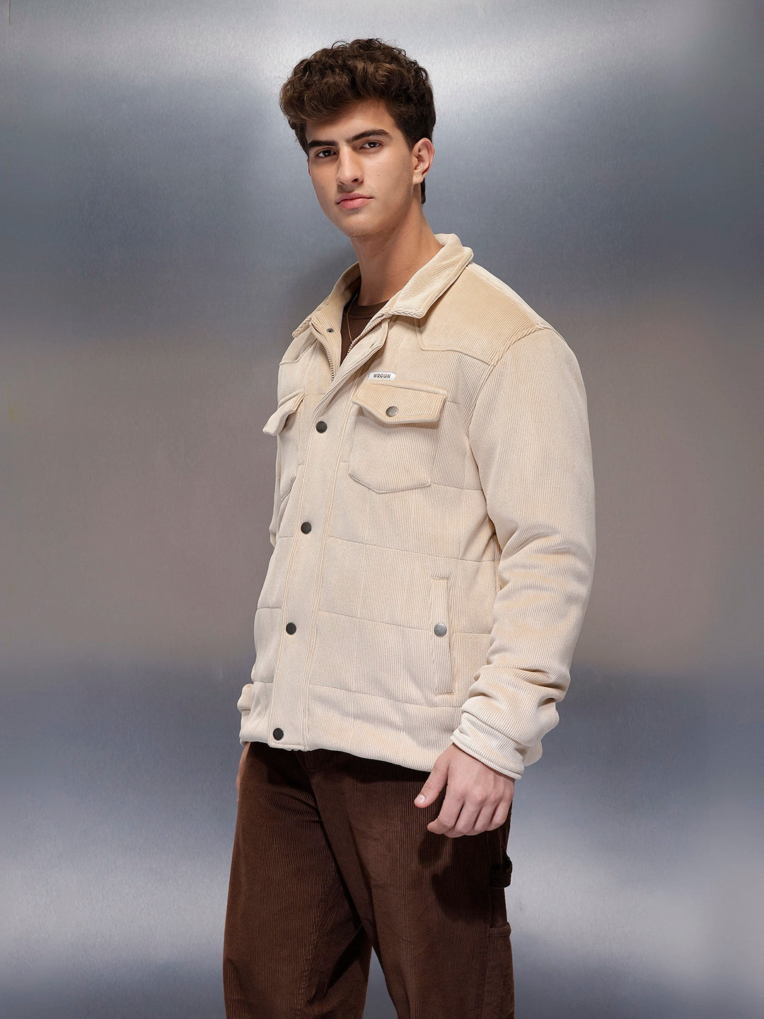 Men's Casual Oversized Jacket  | Beige