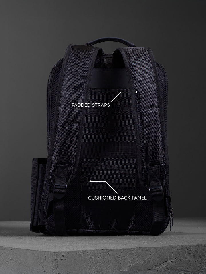 Textured Panel Backpack | Black (30L)