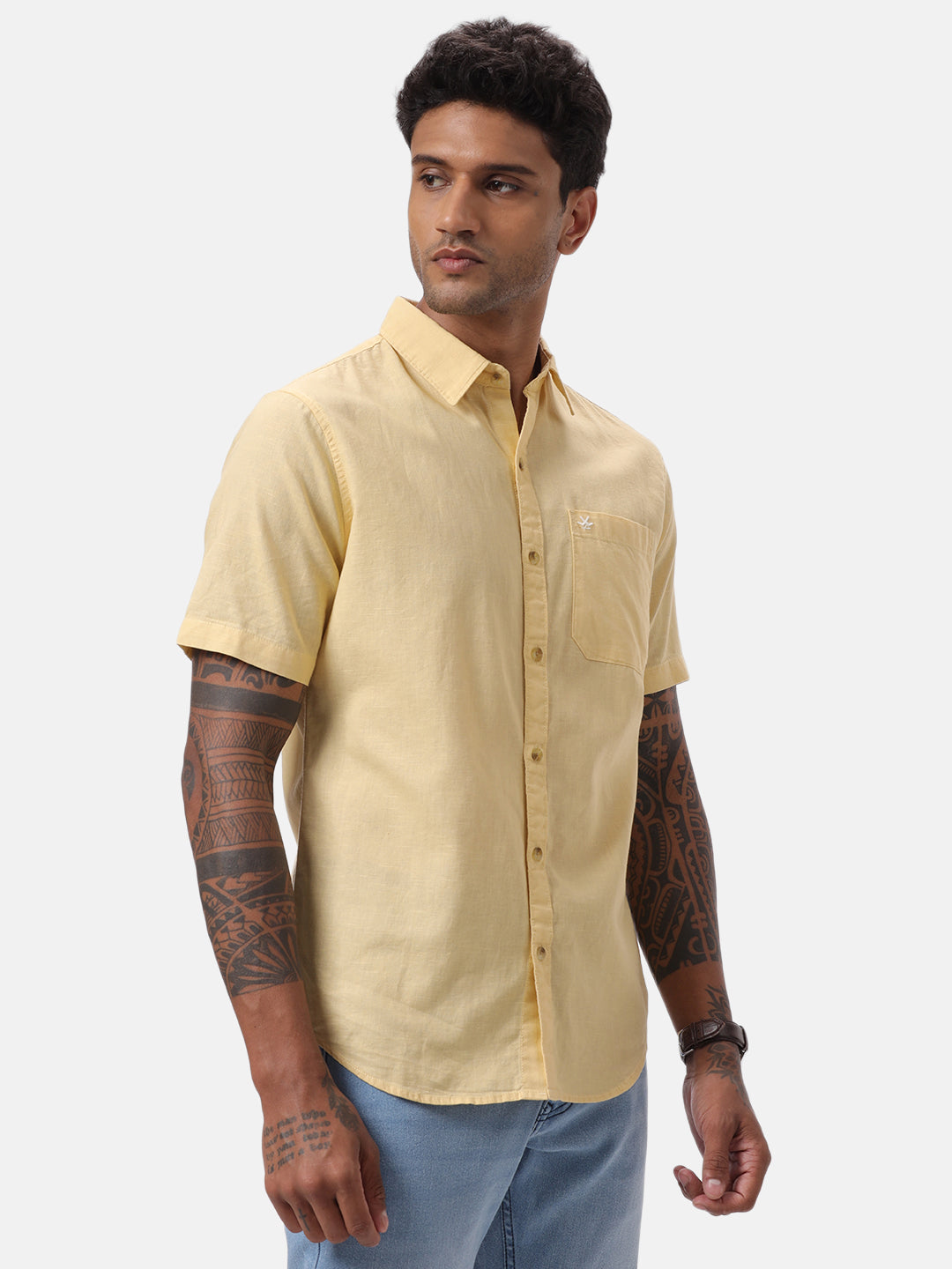 Beige Vogue Half Sleeve Shirt