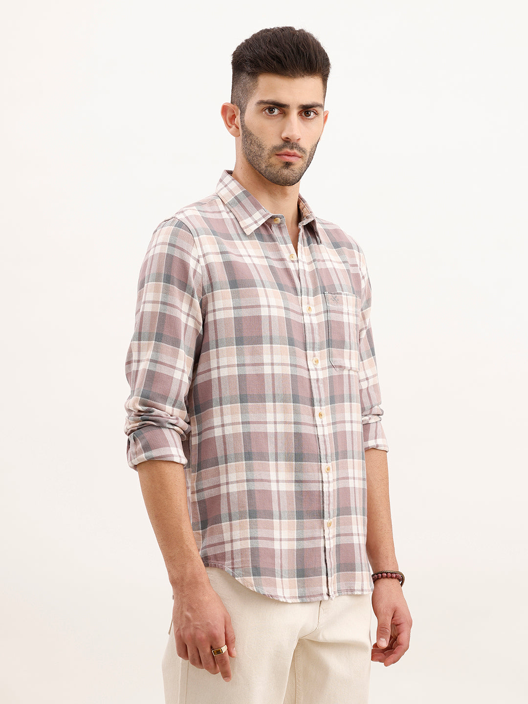 Oversized Fit Checkered Shirt | Multicolor