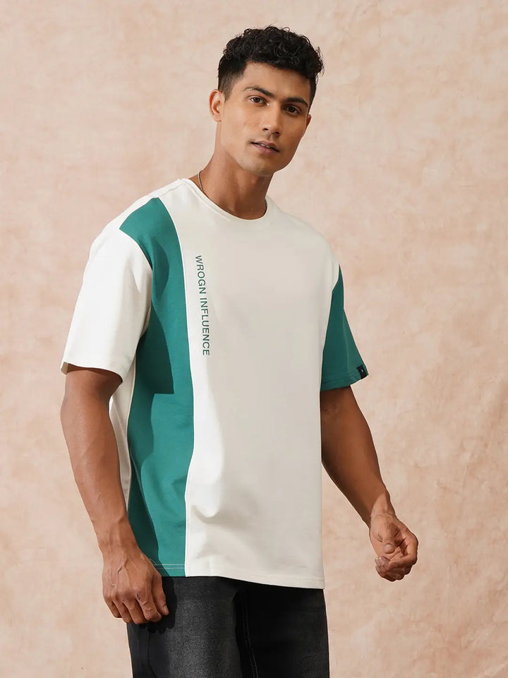 Cut & Sew Oversized T-Shirt | Off White