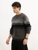 Slim Fit Striped Full Sleeve T-Shirt | Grey | WSW02FSRE1043W