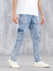 Mid Wash Cargo Fit Jeans | Blue