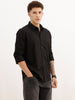 Solid Slim Fit Full Sleeve Shirt | Black | WSH02FSSL0315S