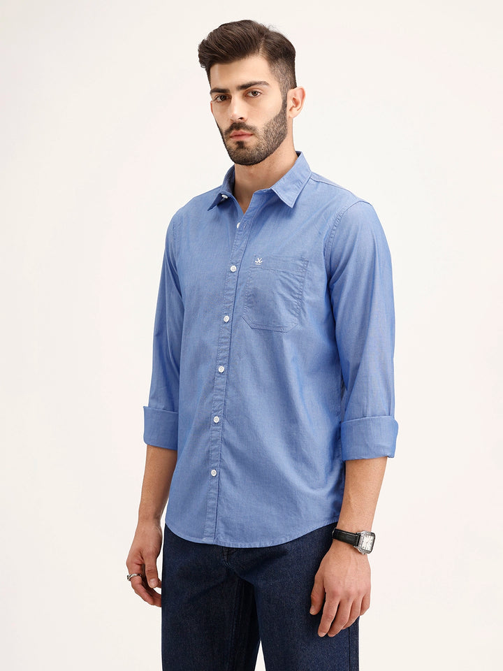 Solid Regular Fit Shirt | Blue