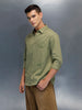 Men's Casual Regualr Fit Shirt With Placement Print | Green