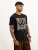 Slim Fit Placement Printed T-Shirt | Black