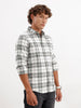 Textured Regular Fit Full Sleeve Shirt | White